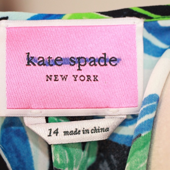 Kate Spade Full Bloom Belted Ruffle Sleeve Floral Dress Size (14) - Picture 3 of 3